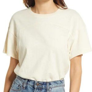 Madewell Agraloop BioFibre Women's Tee Shirt Small Cream Off White